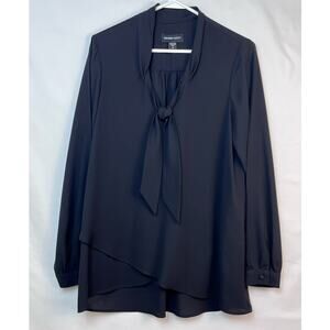 Fifteen Twenty Black Blouse with Tie Neck